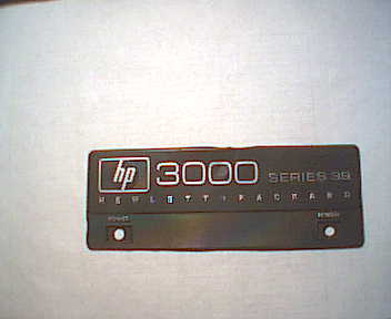 HP Panel name plate